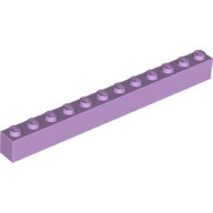 Lego kostka (kostička) 1x12, levandulová (6262439)